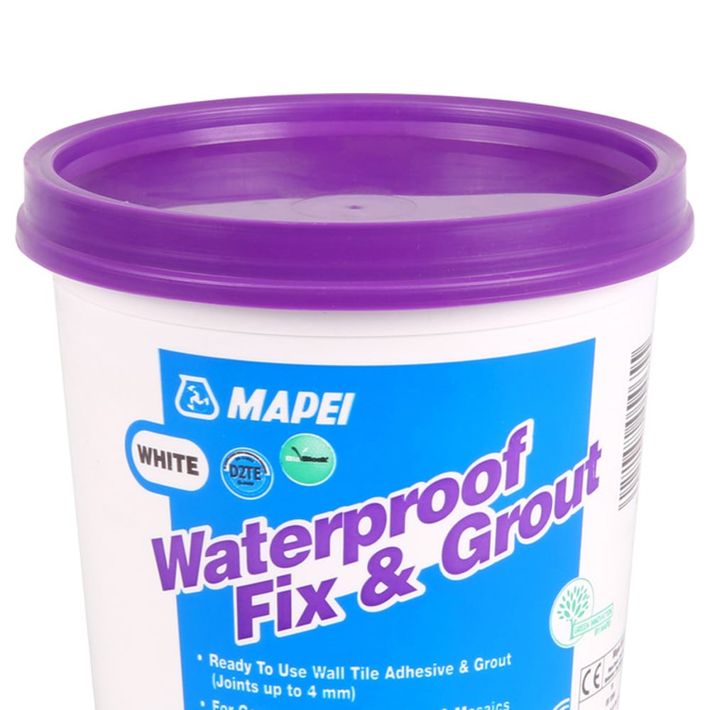 MAPEI White Waterproof Fix and Grout 1.5kg Image 2