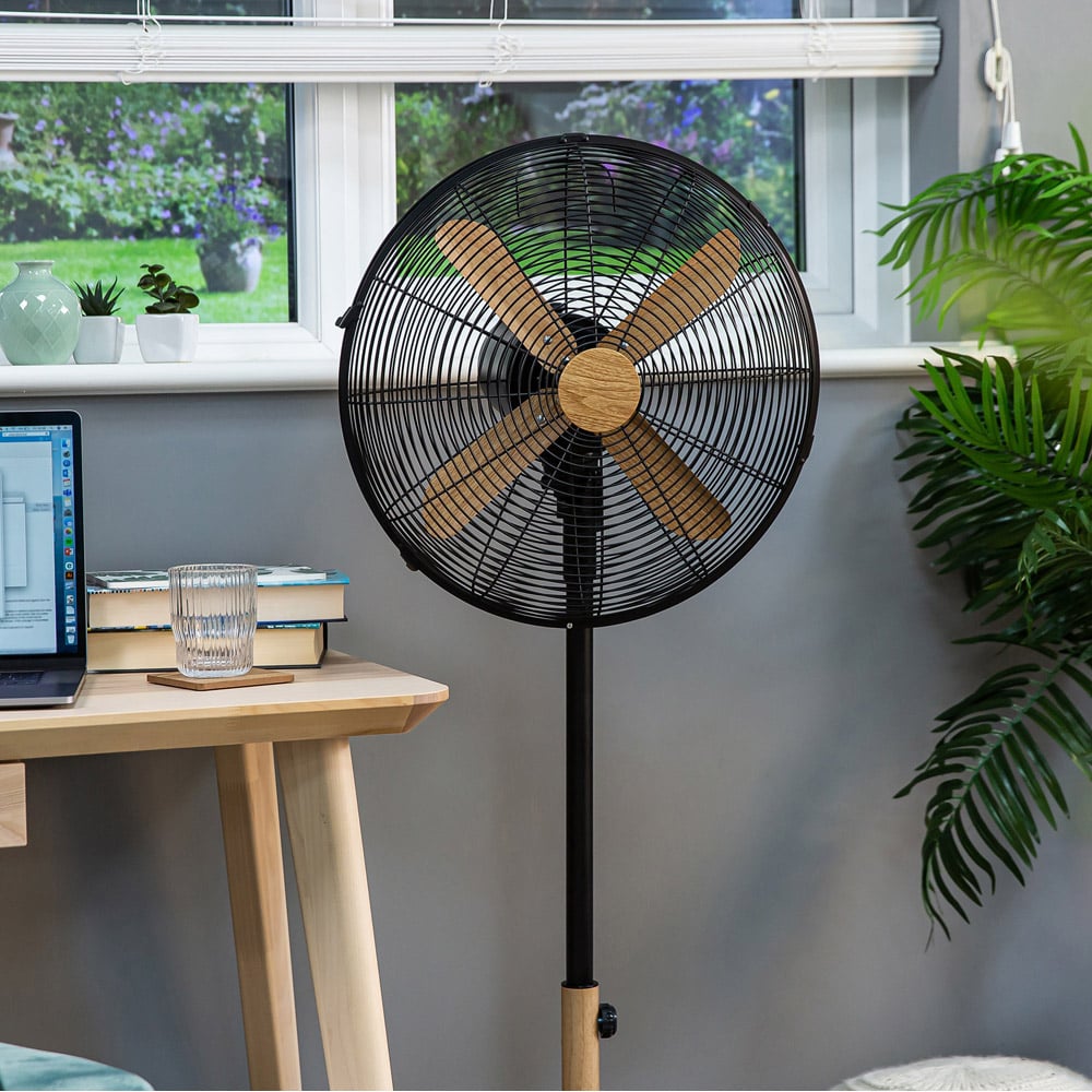 Russell Hobbs Black Scandi Pedestal Fan 16 inch Image 3
