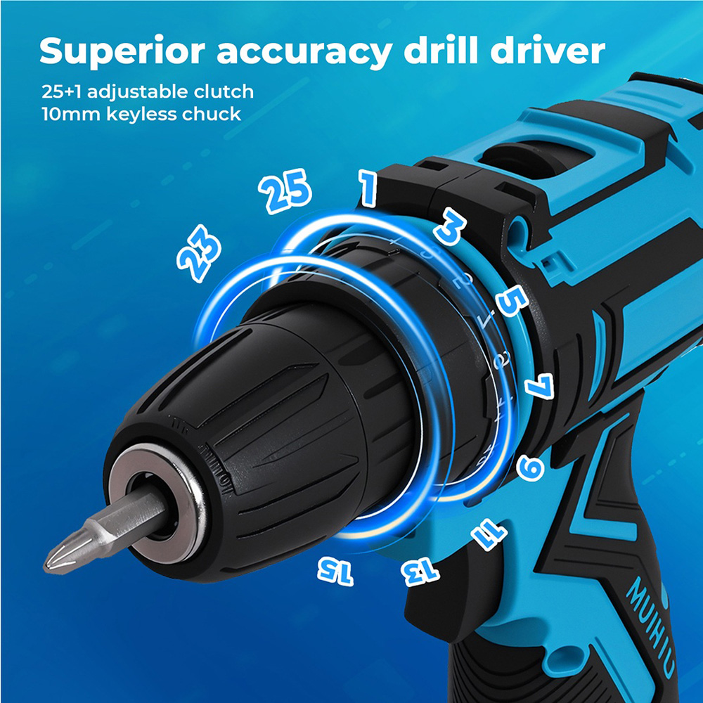 Traderight Cordless Combi Drill Driver and Screwdriver Set with Battery Image 5