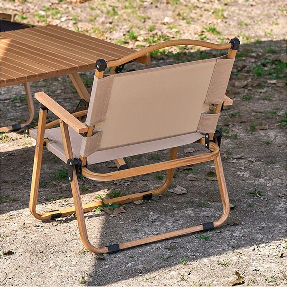 Living and Home Pink Portable Folding Camping Chair with Armrest Image 6