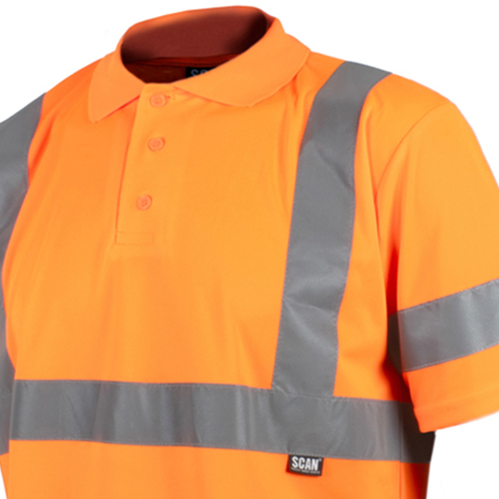 Scan Hi Visibility Polo Shirt XL Orange Image 3