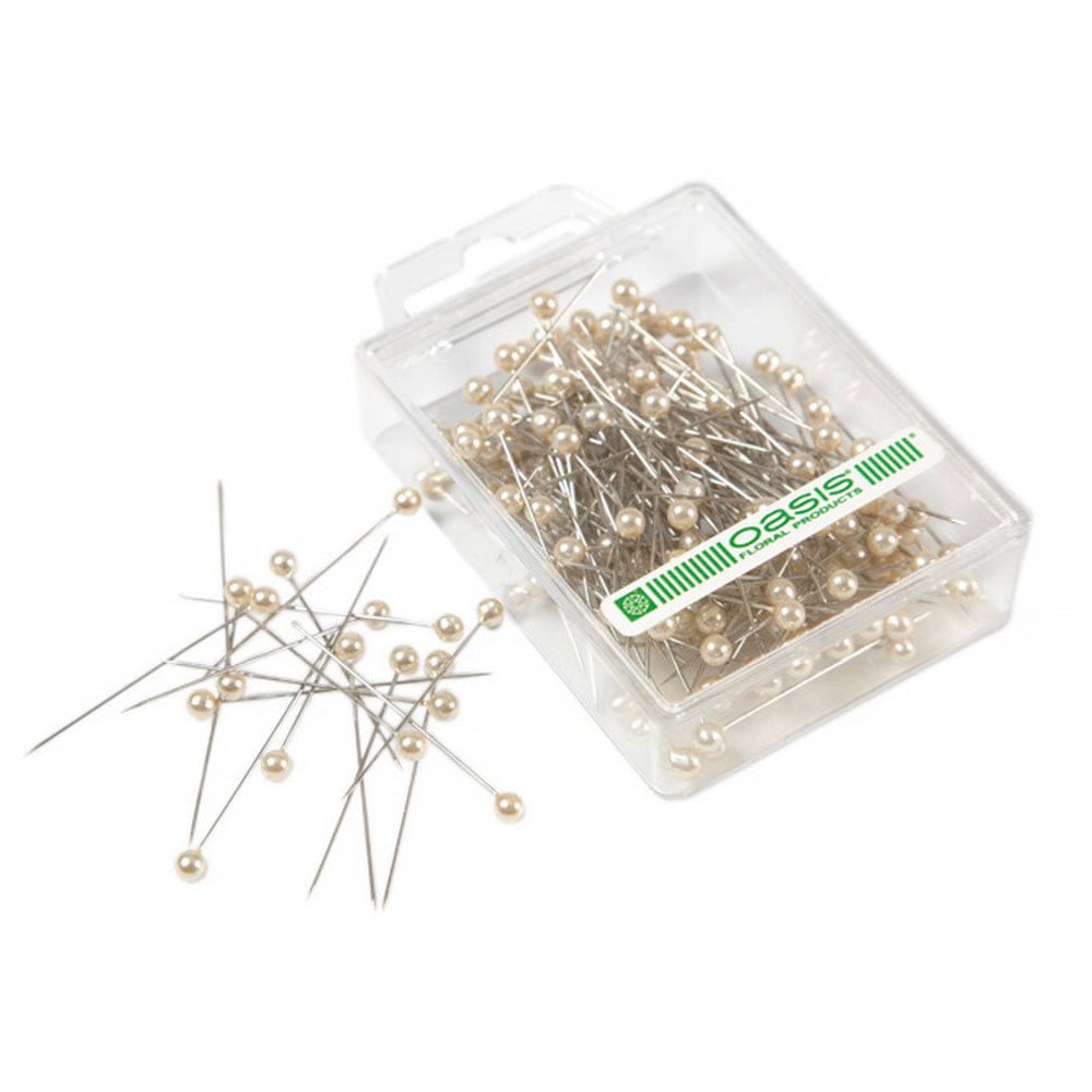 Oasis Floral Pearl Pins - Ivory Image