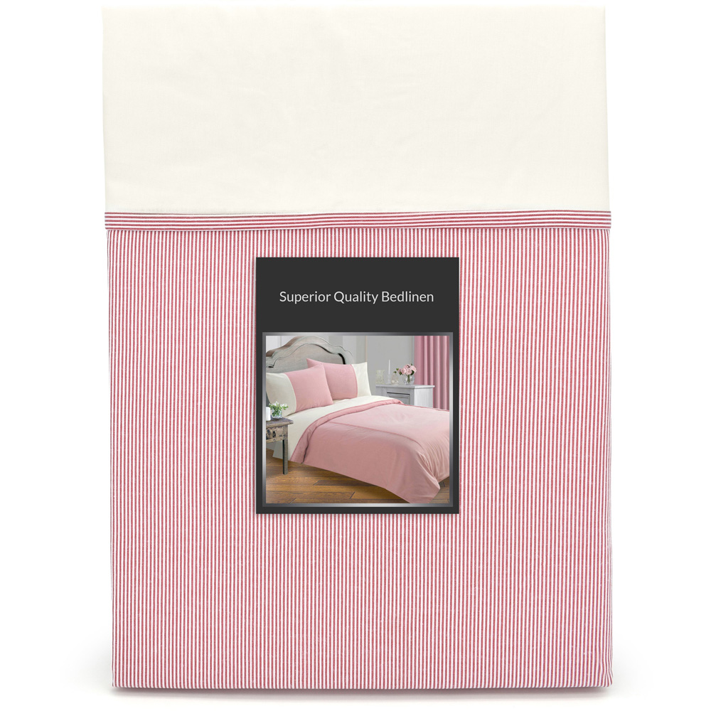 Sweet Dreams Lincoln King Size Red Stripes Duvet Set Image 3