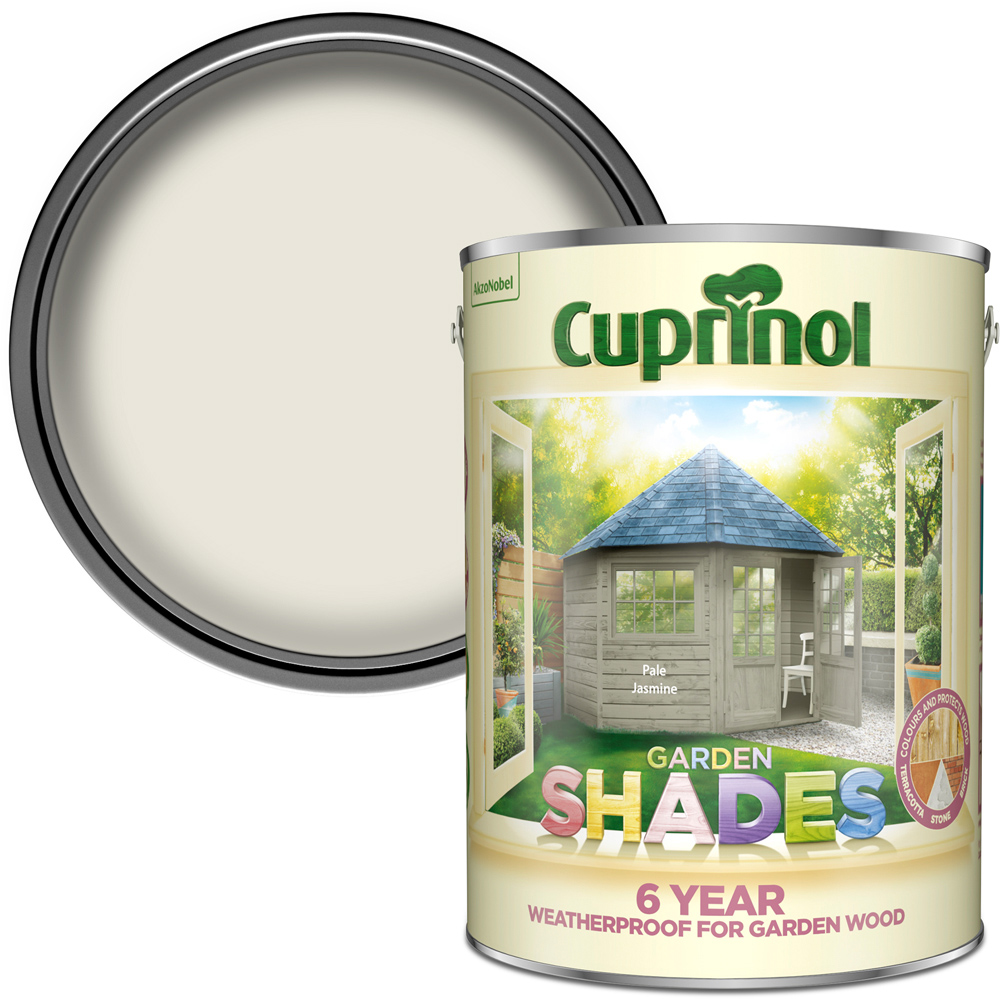 Cuprinol Garden Shades Pale Jasmine Matt Exterior Wood Paint 5L Image 1