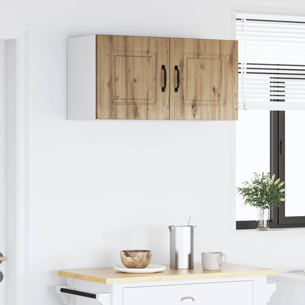 vidaXL Kalmar 2 Door Artisan Oak Wall Kitchen Cabinet Image 9