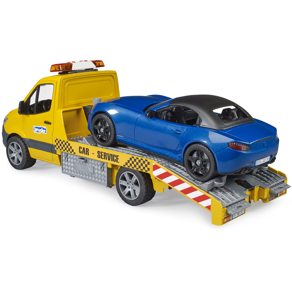 Bruder Mercedes-Benz Light and Sound Sprinter Transporter with Blue Roadster Image 7