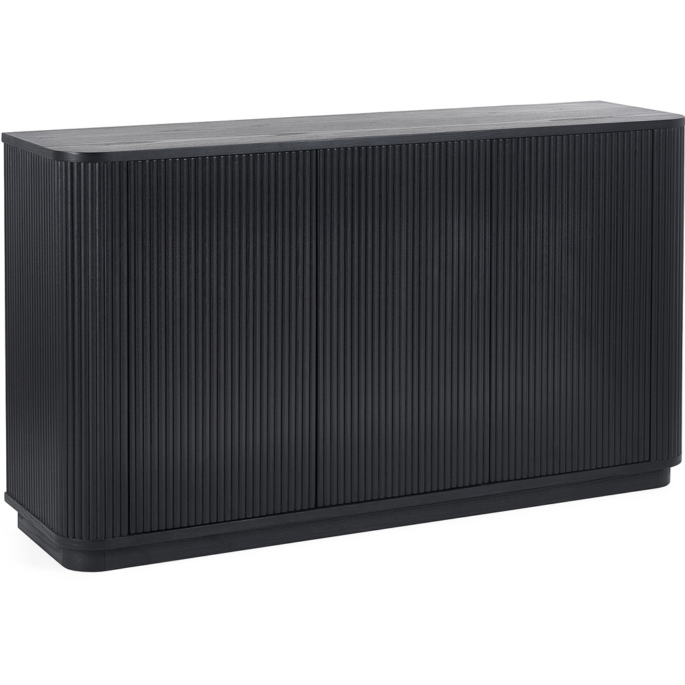 Julian Bowen Louis 3 Door Black Fluted Sideboard Image 2
