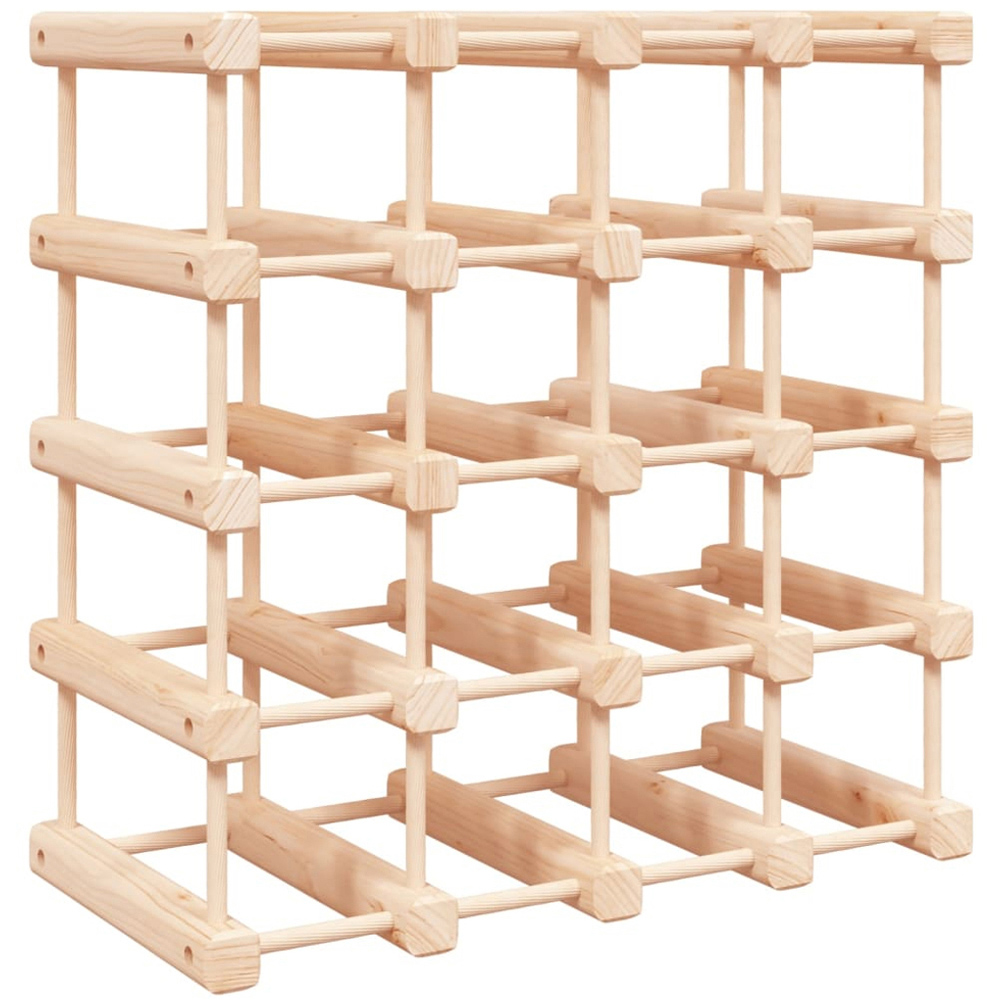 vidaXL 20 Bottle Brown Freestanding Wine Rack Image 1