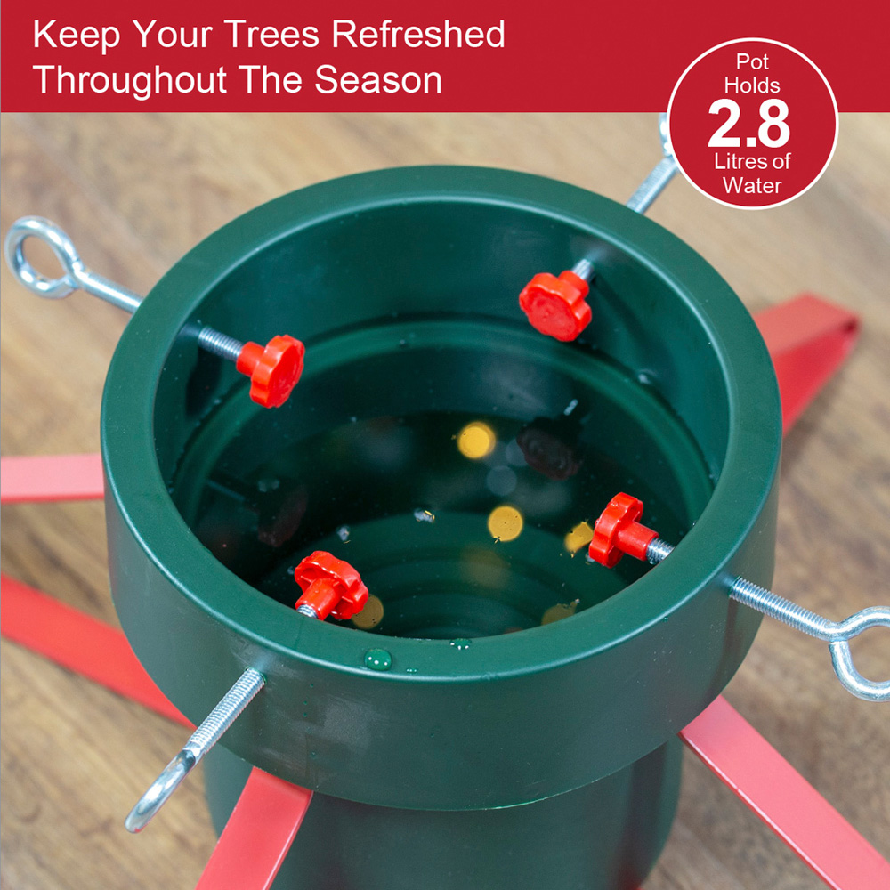 The Christmas Workshop Red and Green Large Christmas Tree Stand  Image 5