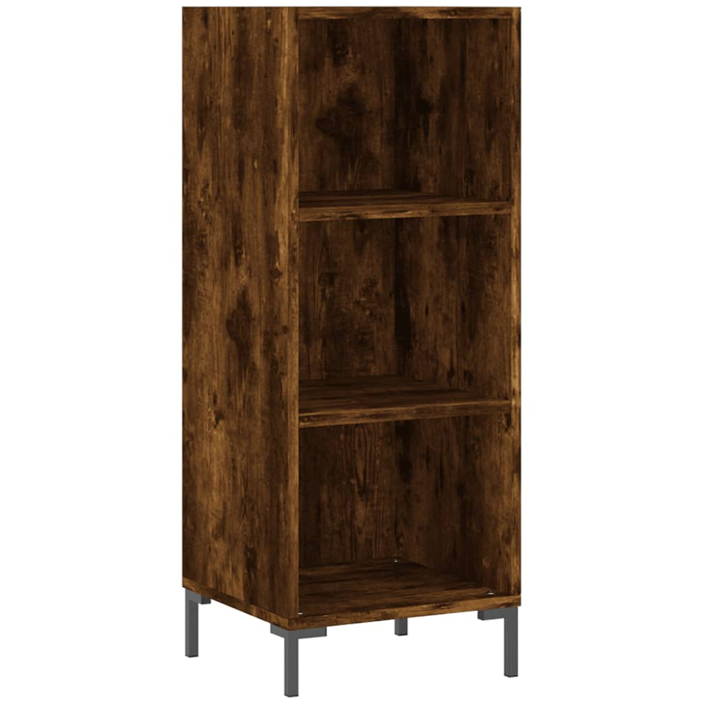 vidaXL Single Door 3 Shelf Smoked Oak Highboard Image 7