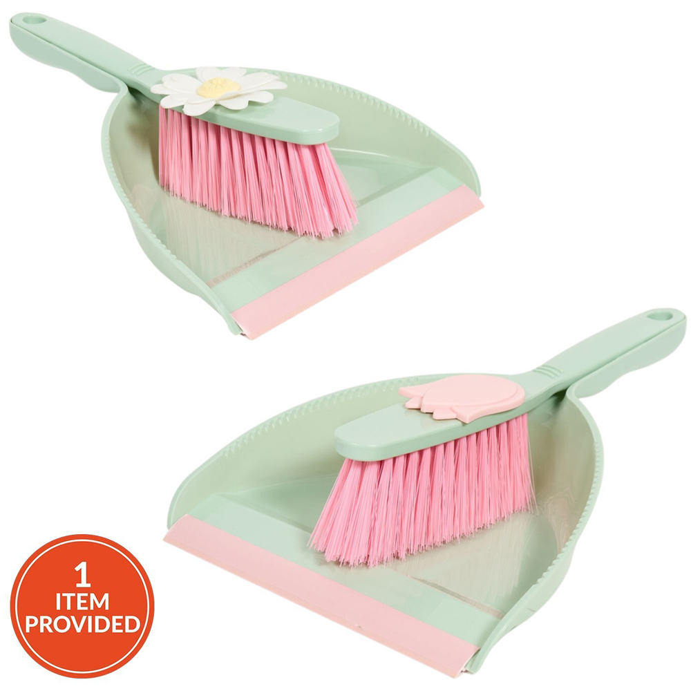 Flower Dustpan and Brush Image 1