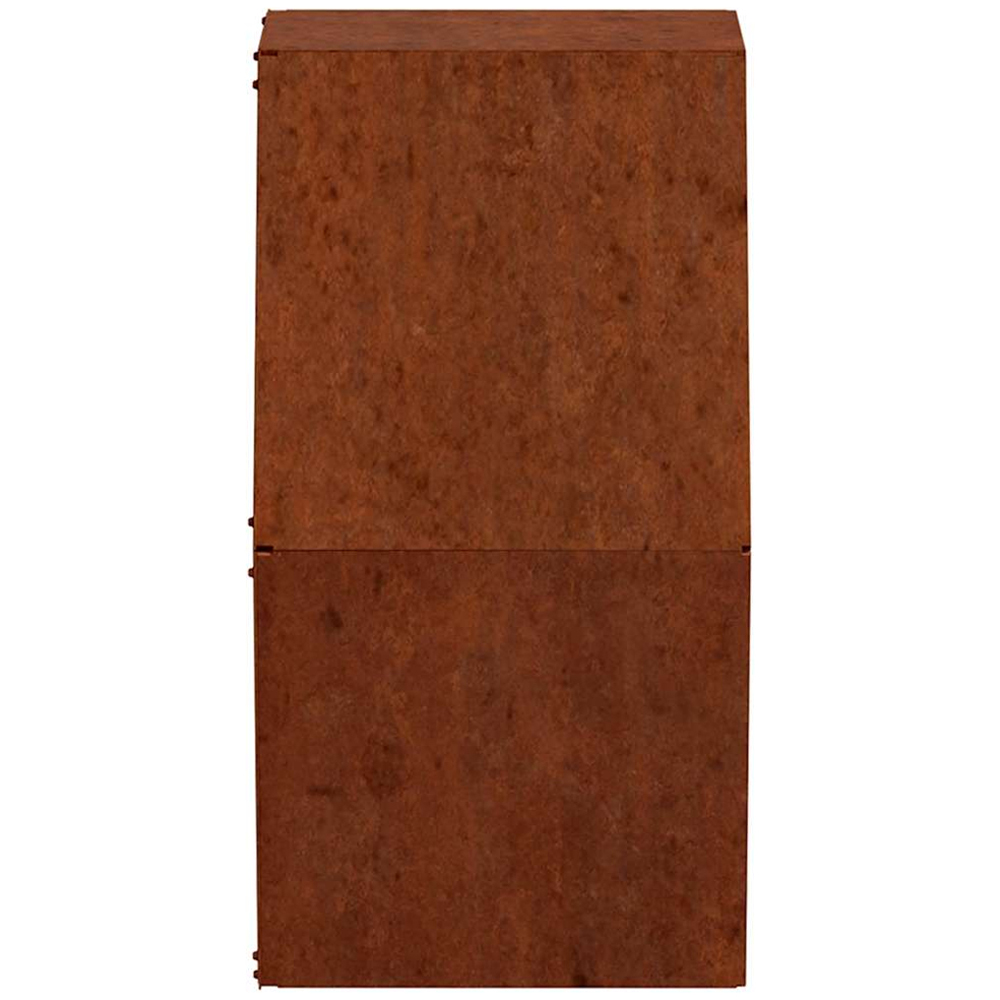 vidaXL Brown Corten Steel Wall Planter 40 x 46 x 10cm 2 Pack Image 5