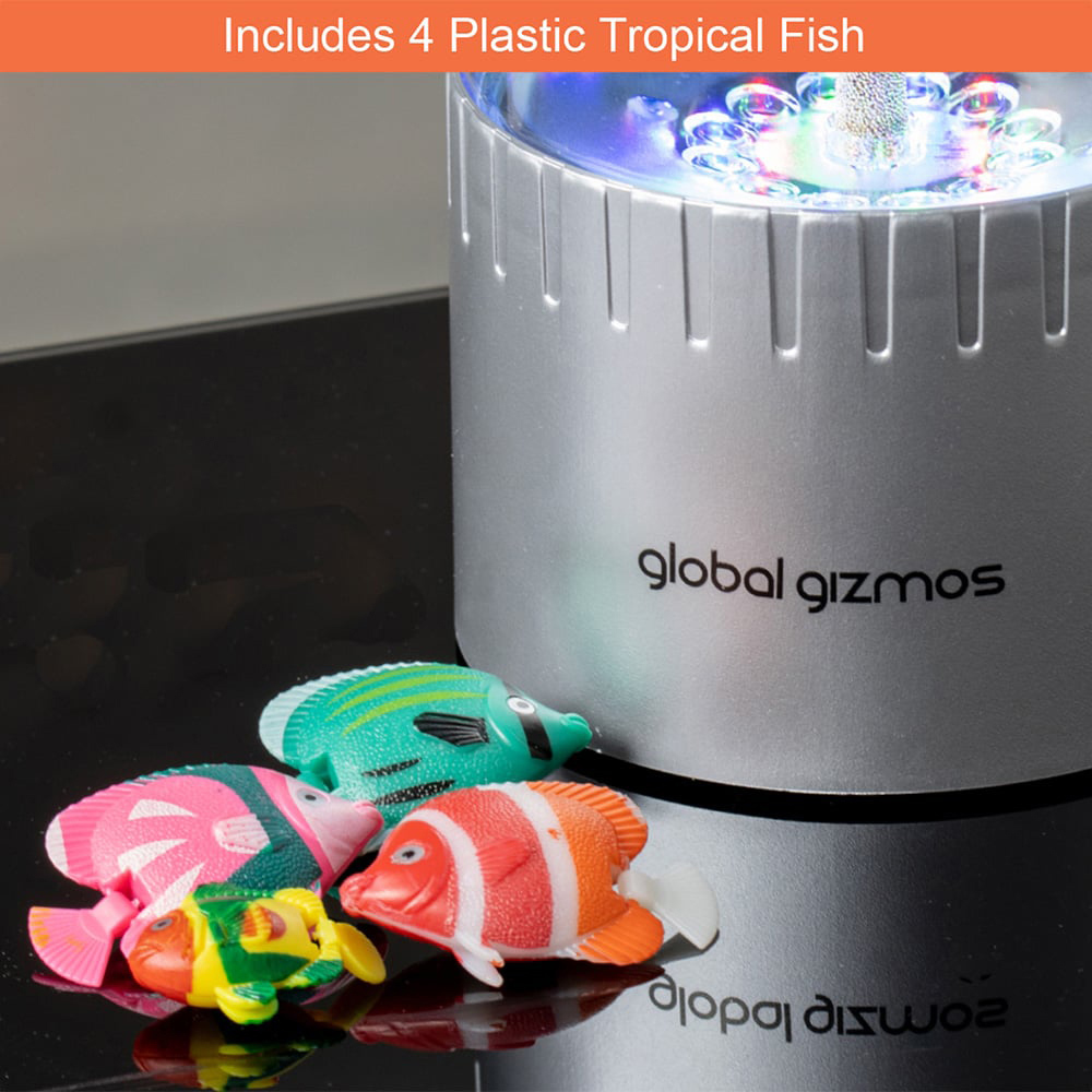 Global Gizmos Silver Fish Water Bubble Lamp 32cm Image 4