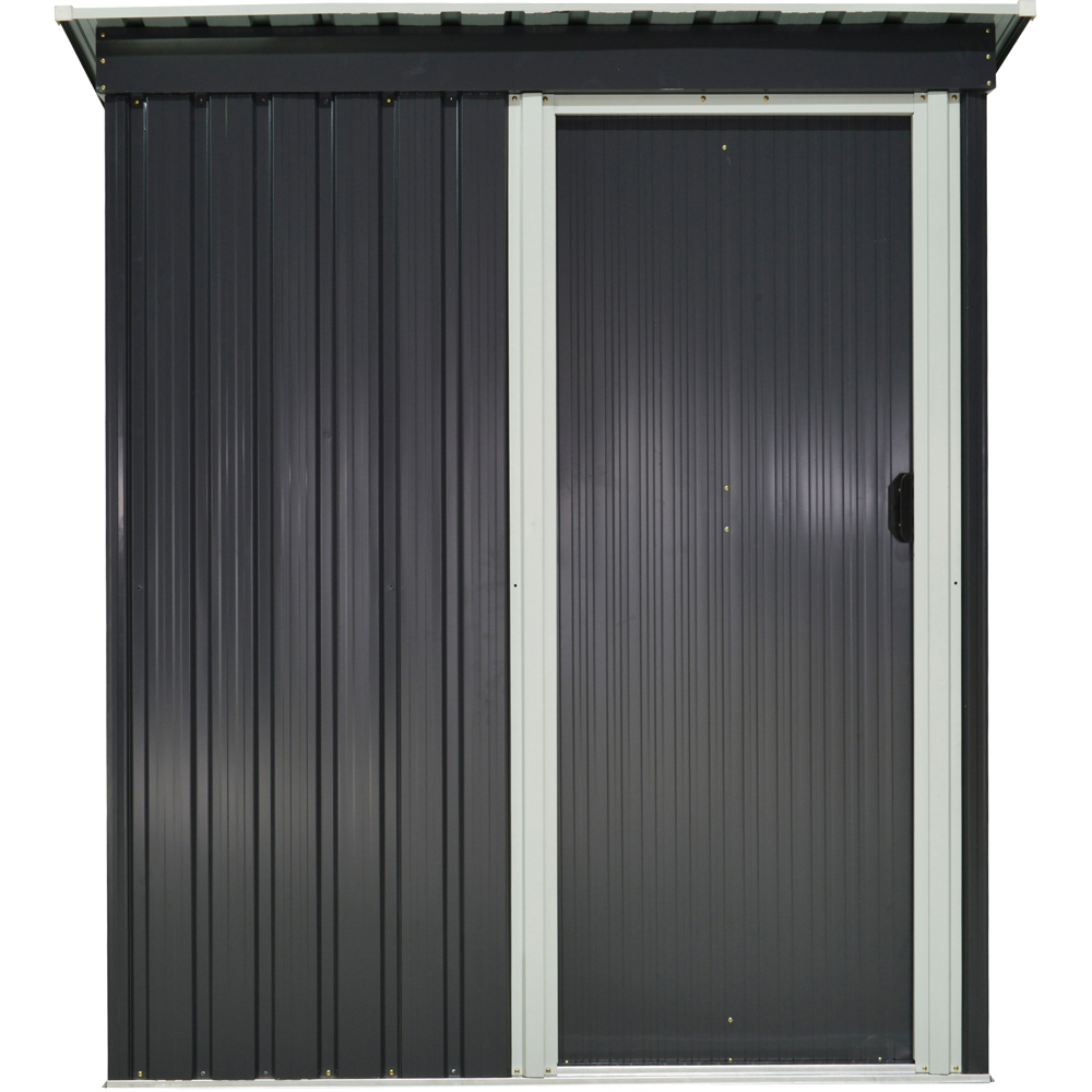 Outsunny 2 x 3ft Black Garden Metal Shed Image 1