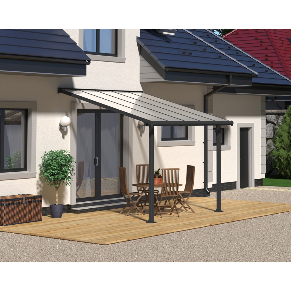 Palram Canopia Olympia Grey Clear 3 x 3.05m Patio Cover Image 2