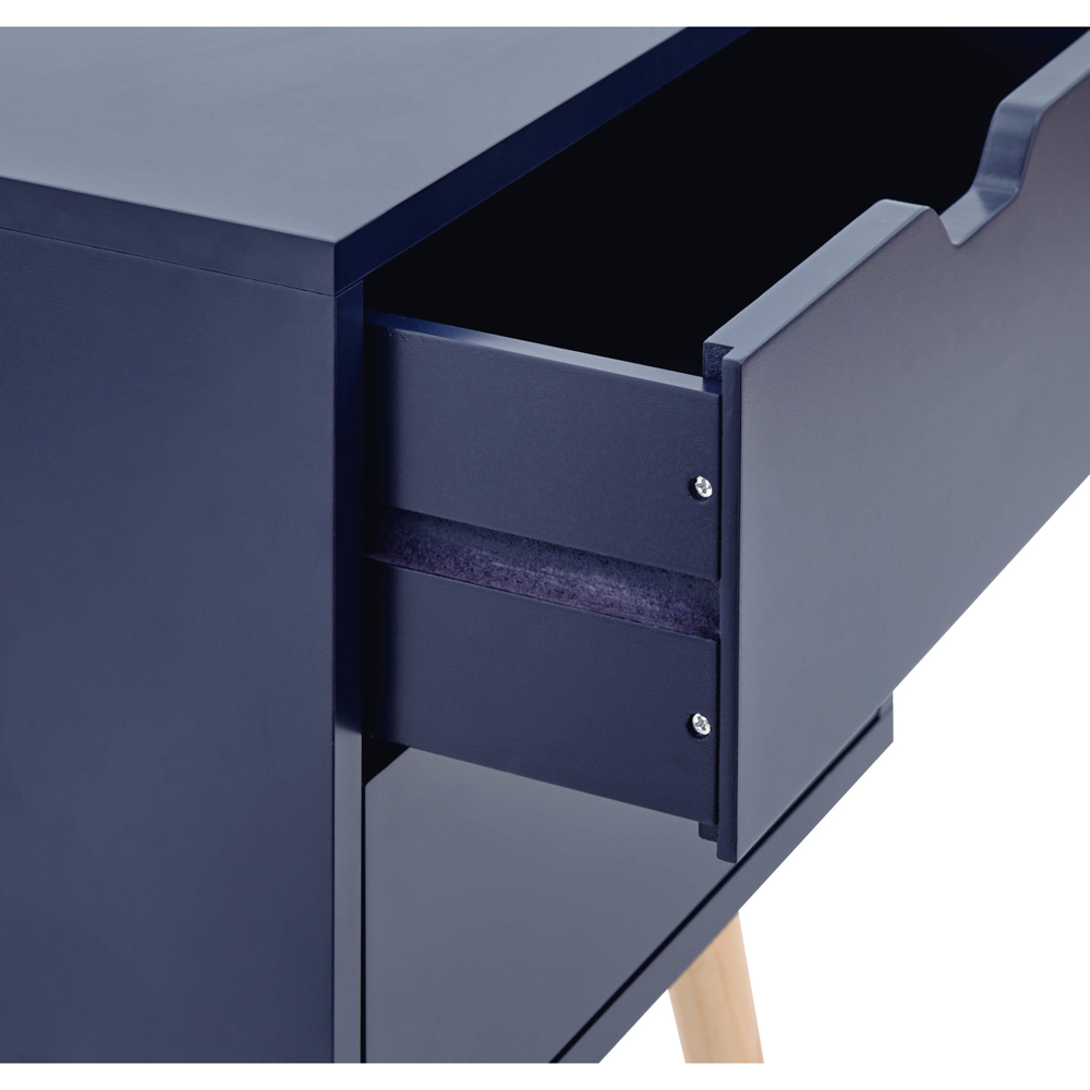 GFW Nyborg 2 Drawer Nightshadow Blue Bedside Table Set of 2 Image 5