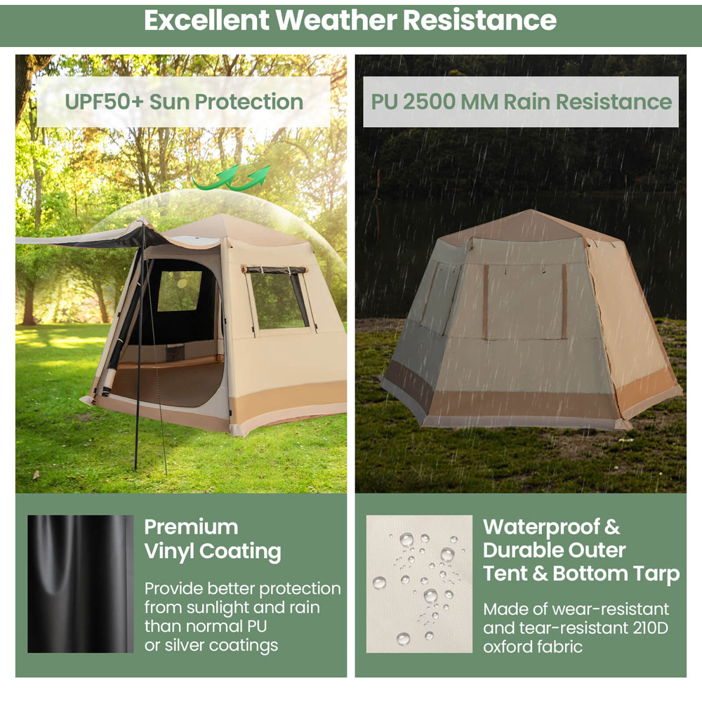 Costway Pop Up Instant Camping Tent Image 5