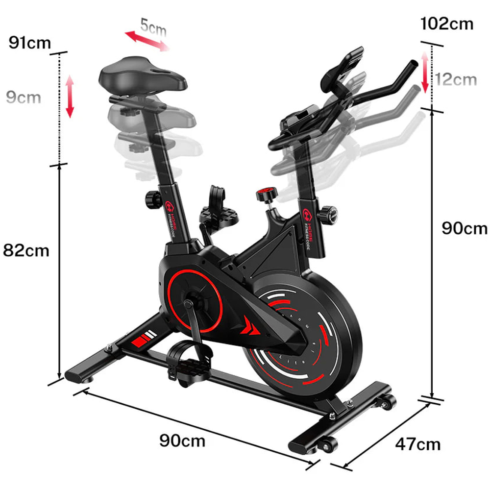 Rattrix C1 Black Stationary Exercise Bike with 6kg Flywheel Image 8
