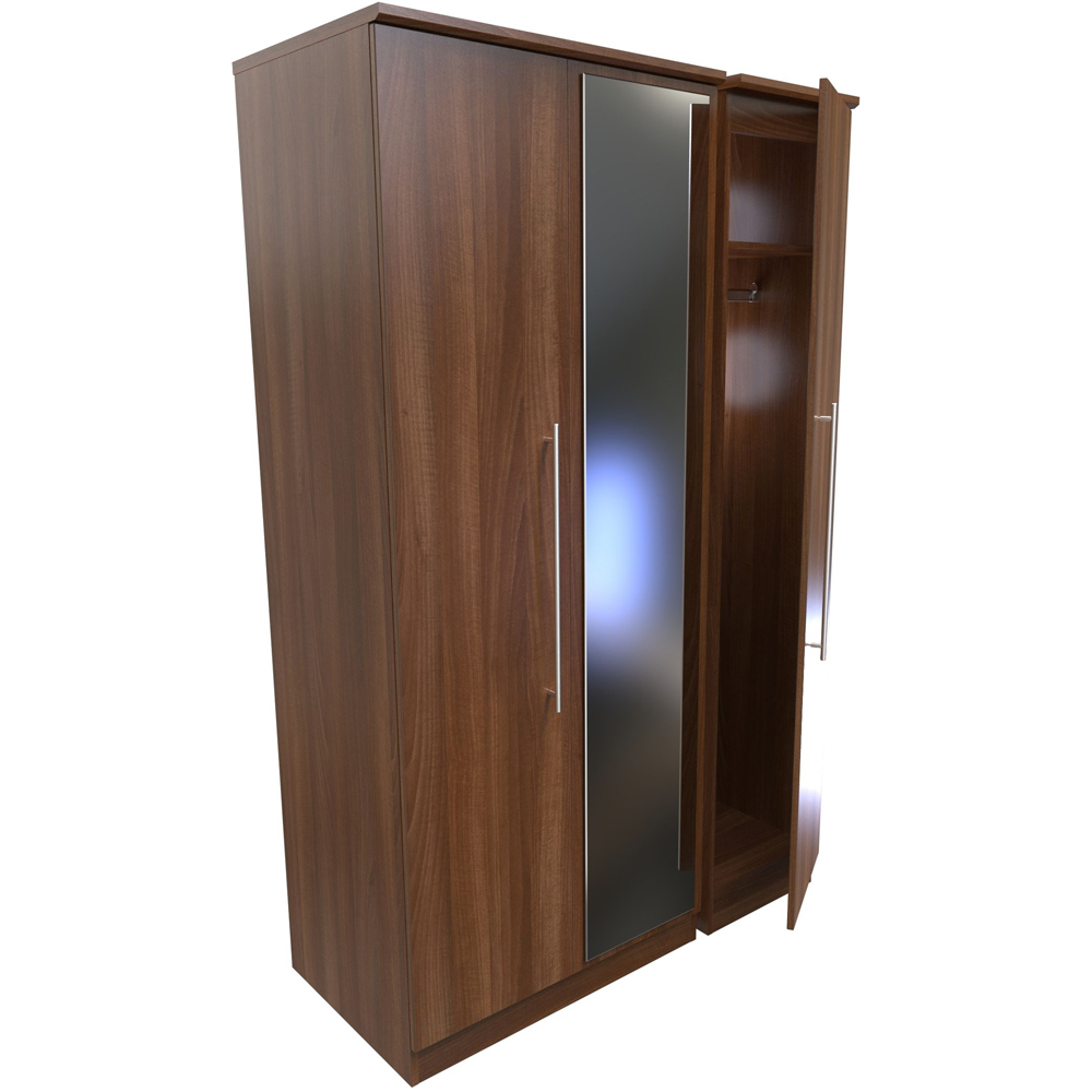 Crowndale Sherwood 3 Door Noche Walnut Wardrobe Image 5