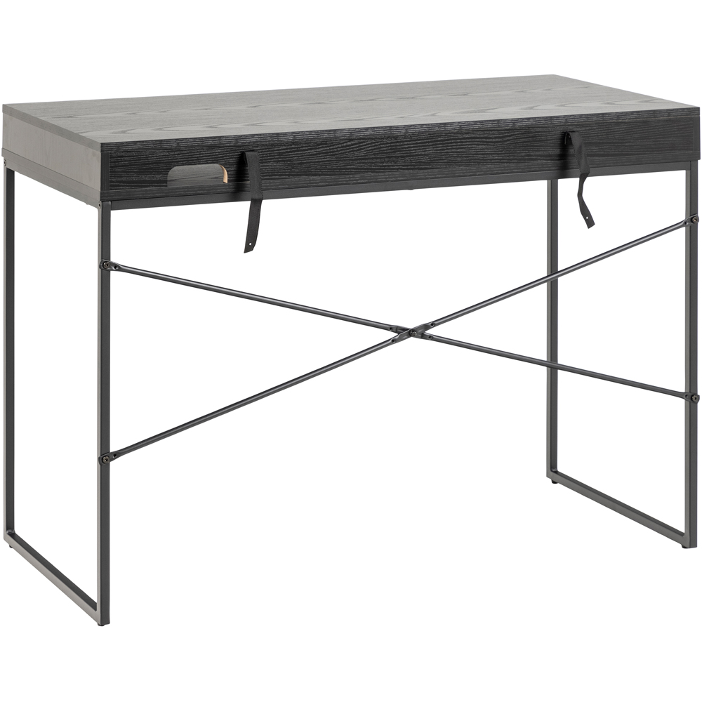 Florence Seaford Single Drawer Single Cube Ash Black Office Desk Image 4