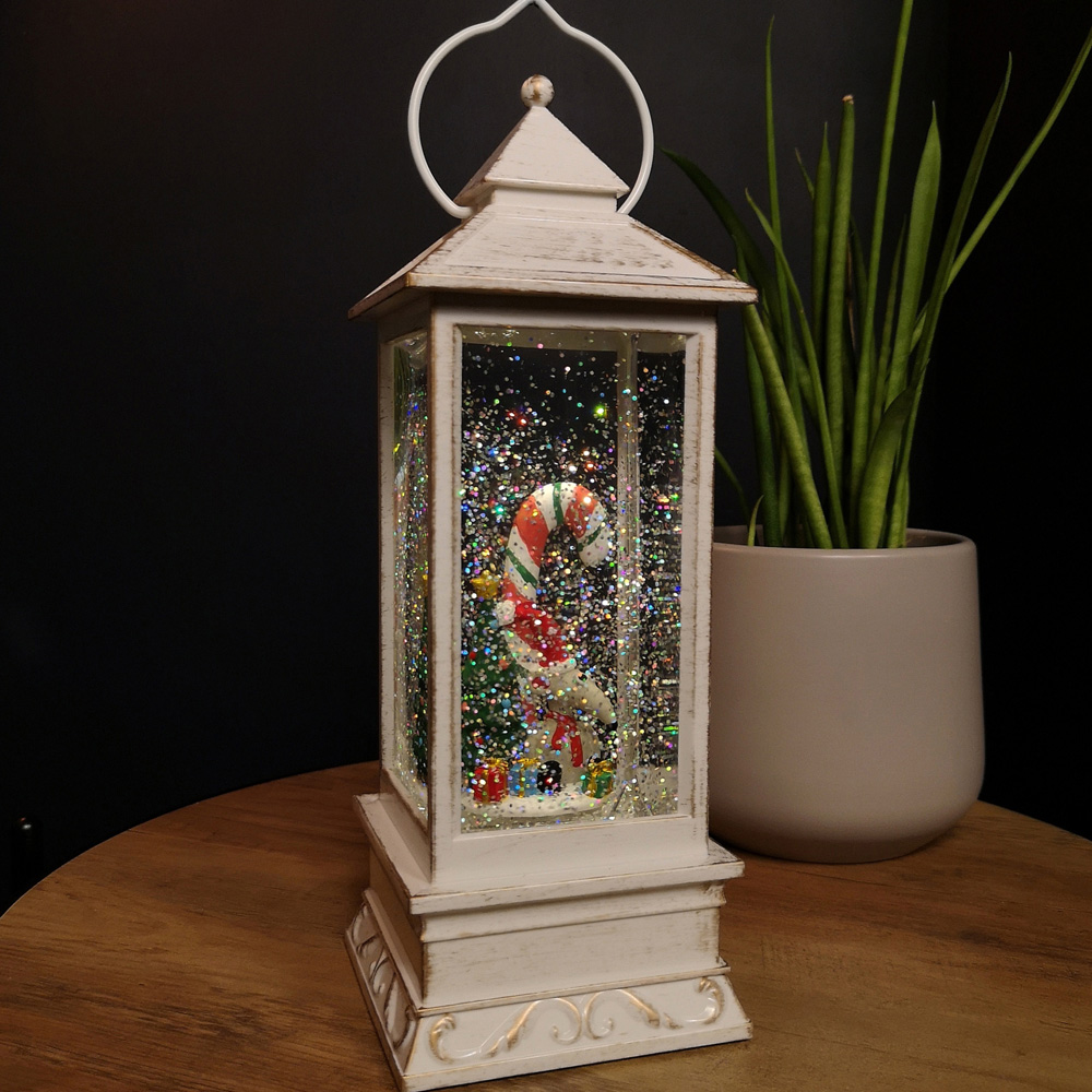 Samuel Alexander Antique Snowy Water Spinner Mouse Scene Lantern Christmas Decoration 29cm Image 6