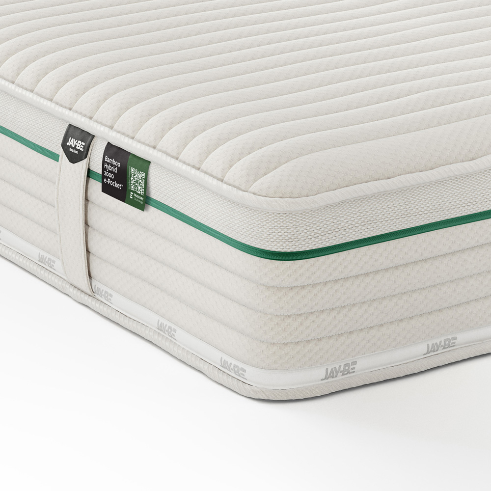 Jay-Be Small Double Natural Fresh Bamboo Hybrid 2000 e-Pocket Mattress Image 3