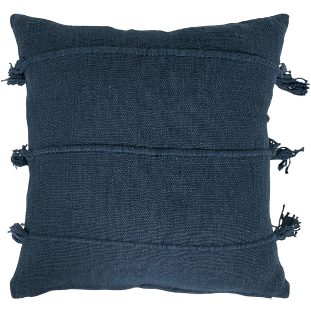 Eboni Tassel Cushion Navy Image 1