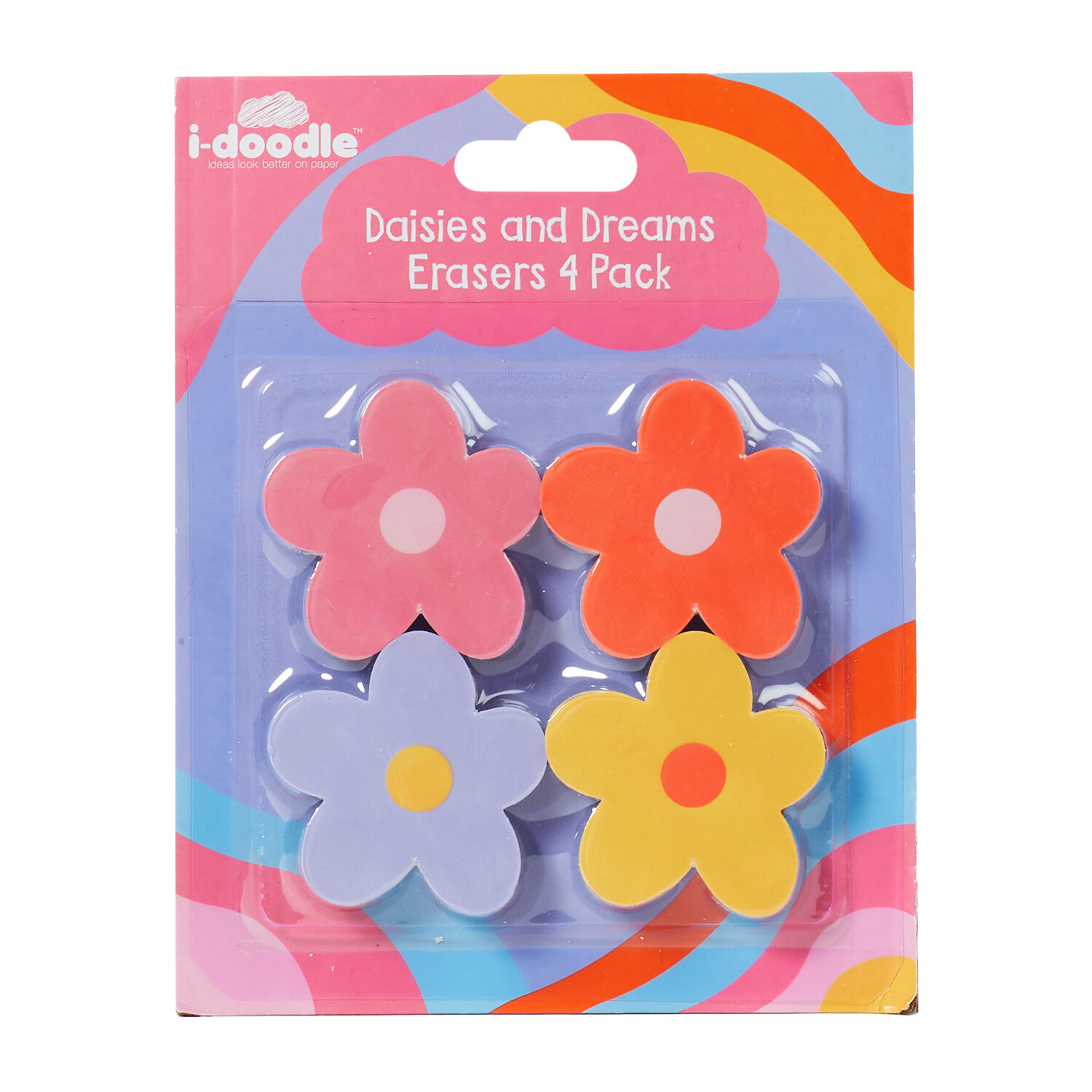 Pack of 4 Daisies and Dreams Erasers Image 1