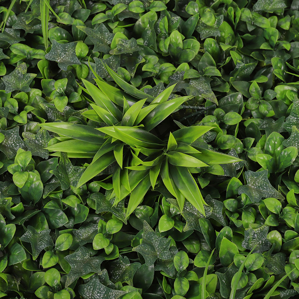 Living and Home Green Artificial Assorted Foliage Hedge Wall Panel 100 x 100cm Image 4