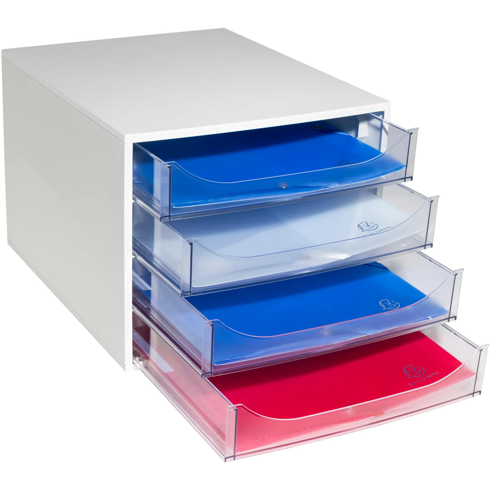 Exacompta EcoBox Office 4 Drawer Crystal Desk Organiser Image 5