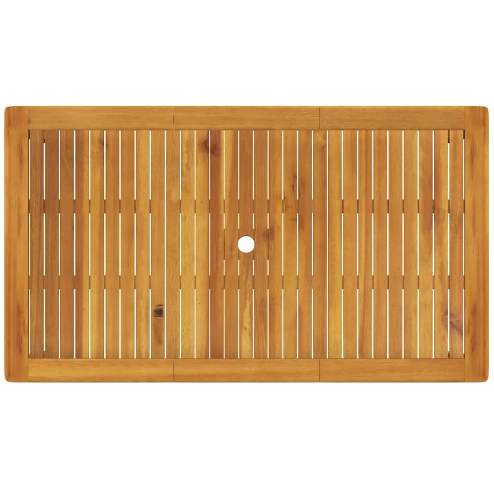 Walplus Medium Solid Acacia Wood Garden Table Image 5