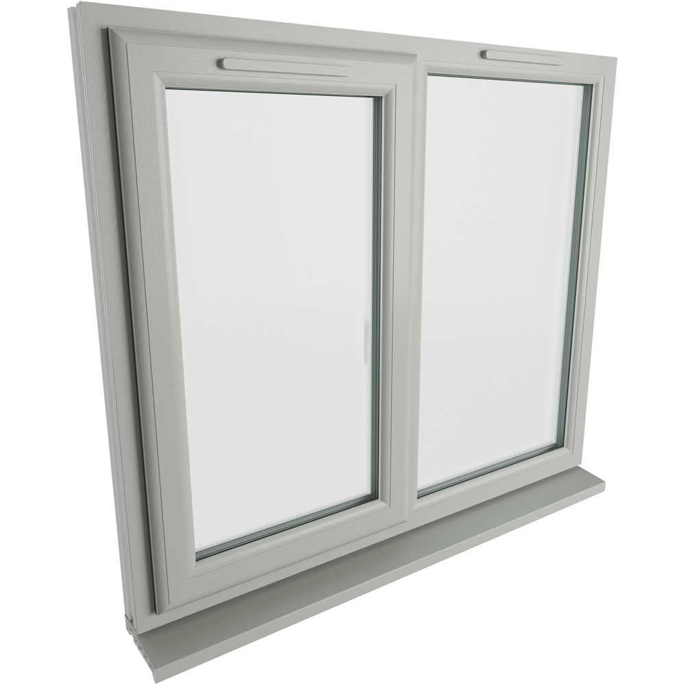Crystal Agate and White LH Side Hung Next to a Fixed Clear Double Glazed Window 1190 x 965mm Image 4