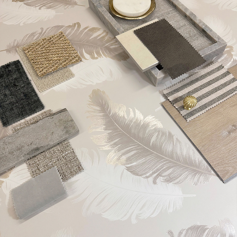 Belgravia Decor Feather Beige Wallpaper Image 2