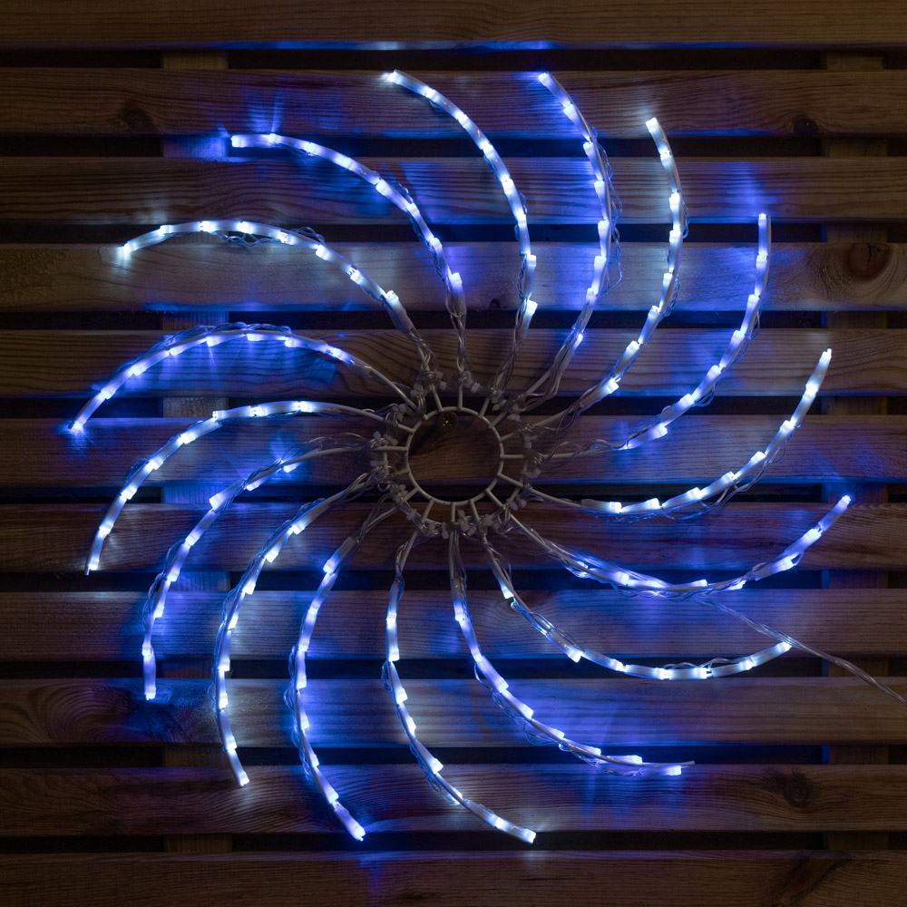 Samuel Alexander 128 Blue White LED Light-Up Spinner Christmas Decoration 50cm Image 4