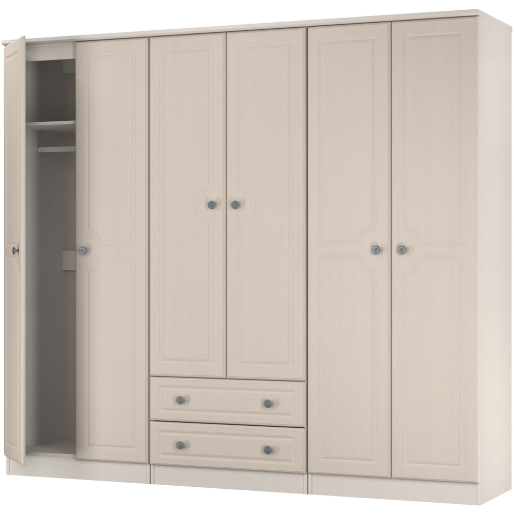 Crowndale Pembroke 6 Door 2 Drawer Kashmir Ash Wardrobe Ready Assembled Image 4