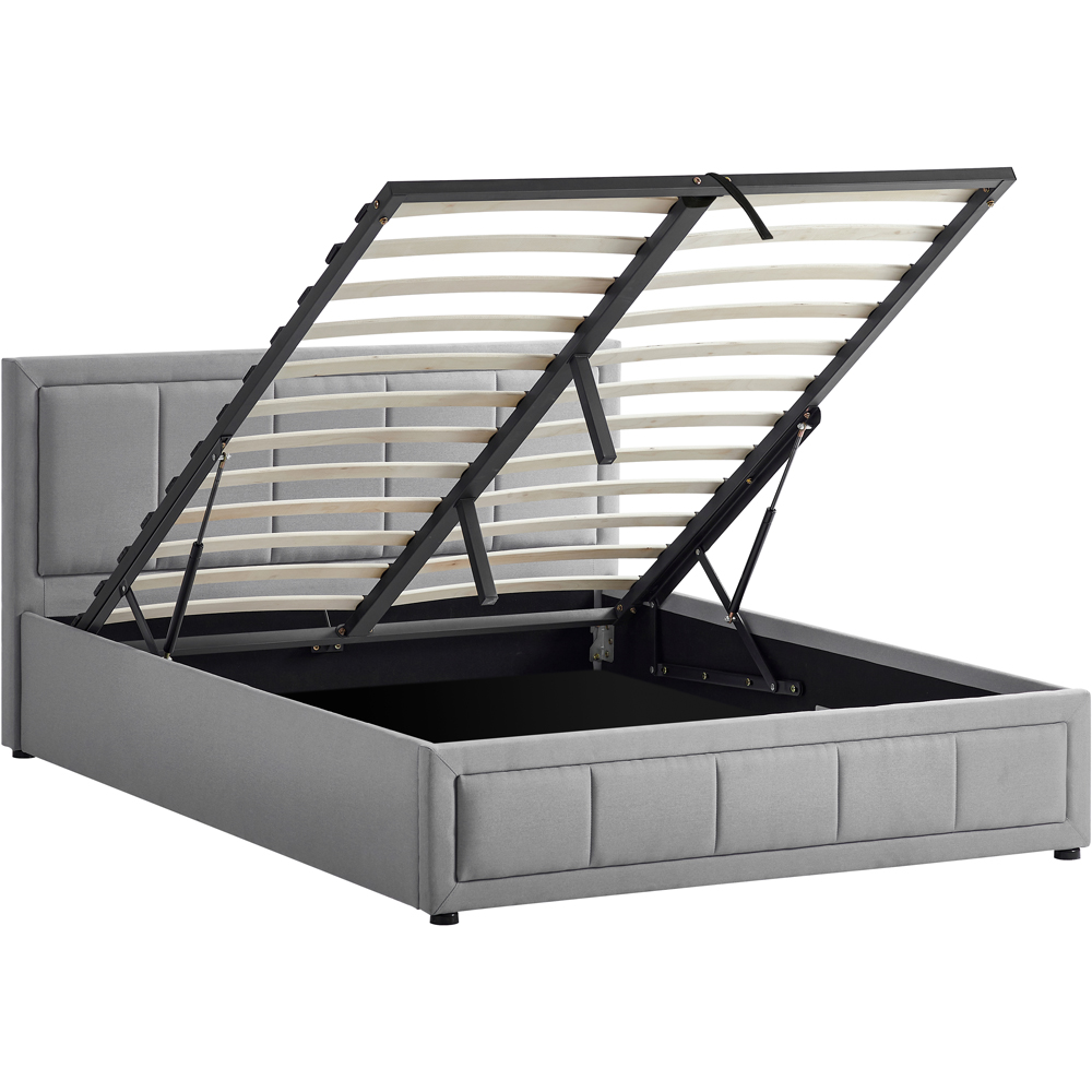 Vida Designs Vanita Double Light Grey Ottoman Bed Image 2