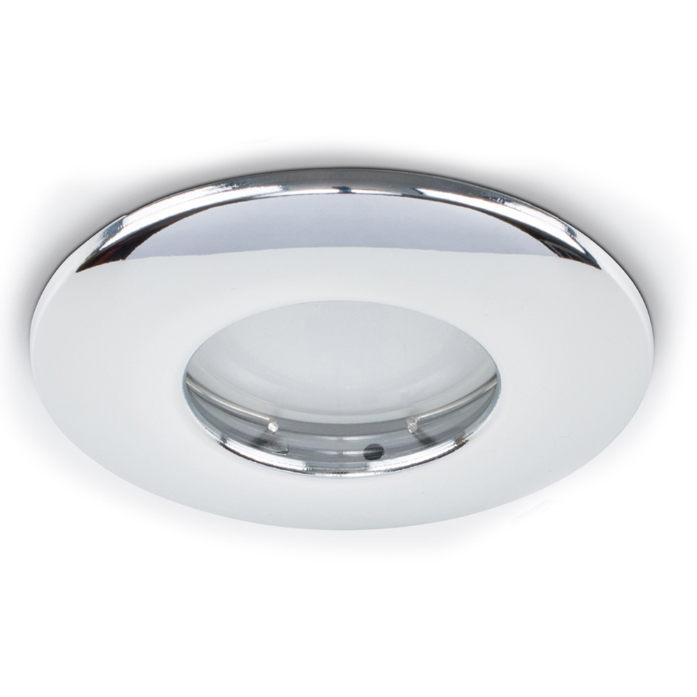 ValueLights Chrome IP65 Warm White LED Ceiling Downlight 4 Pack Image 3