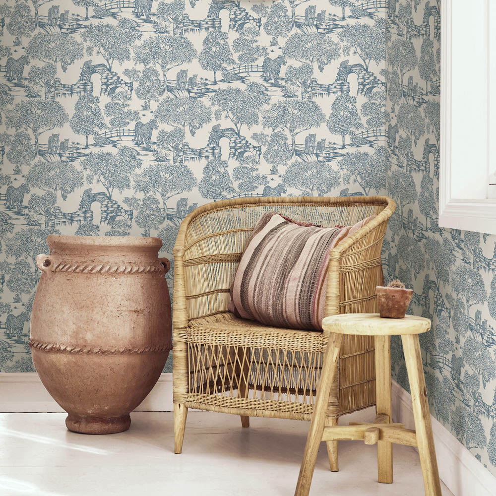 Holden Decor Zoo Lake Light Blue Wallpaper Image 3