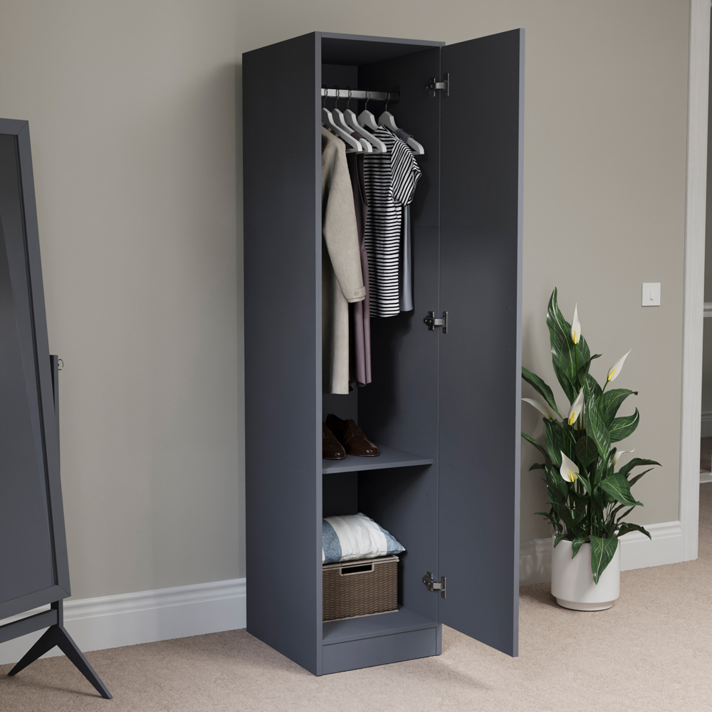 Vida Designs Riano Single Door Grey Wardrobe Image 5