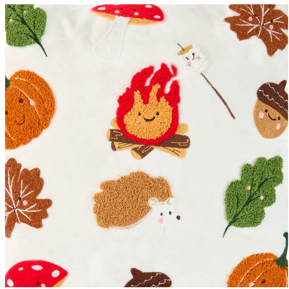Autumn Friends Embroidered Cushion Image 4