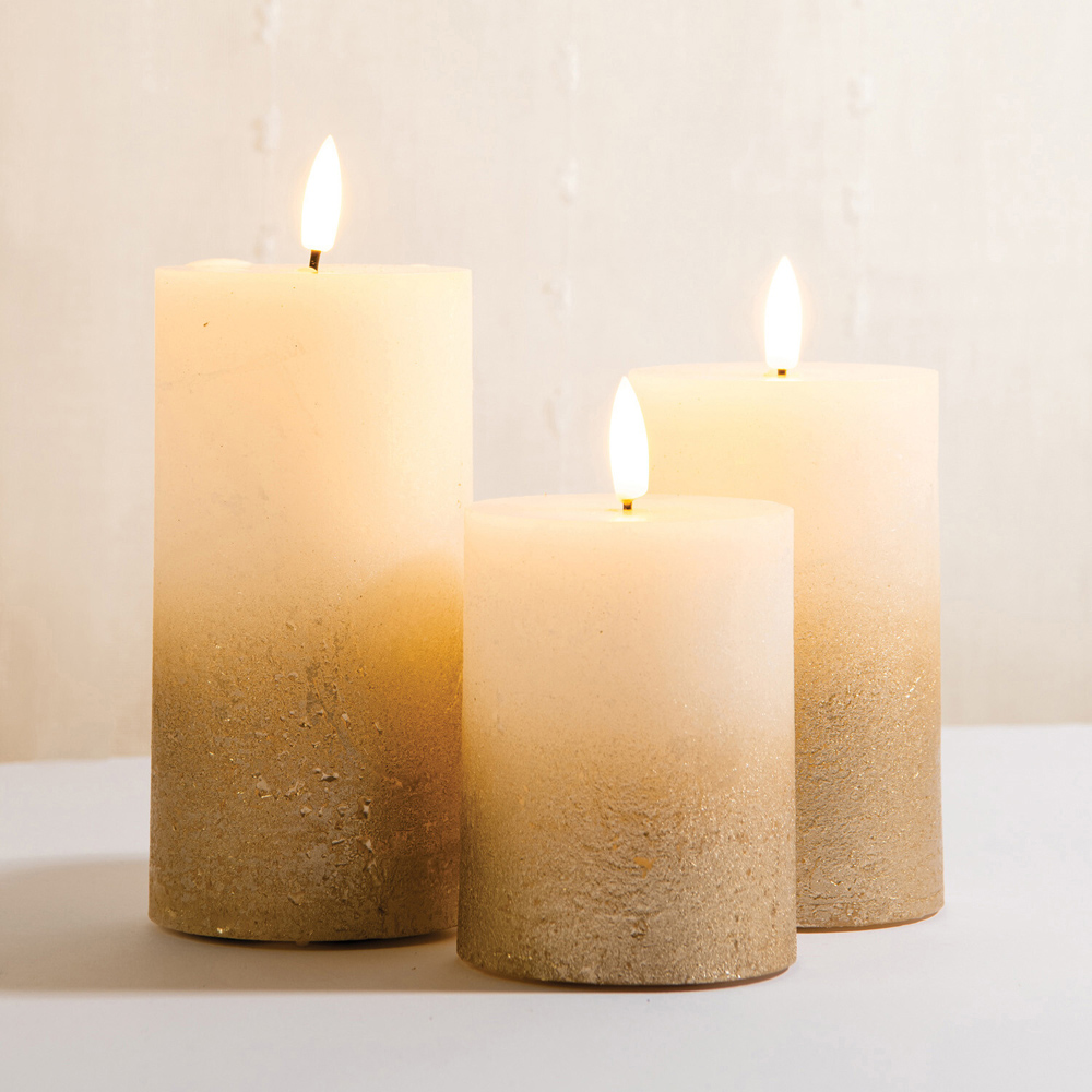 Ombre Finish LED Candle Set Image 4