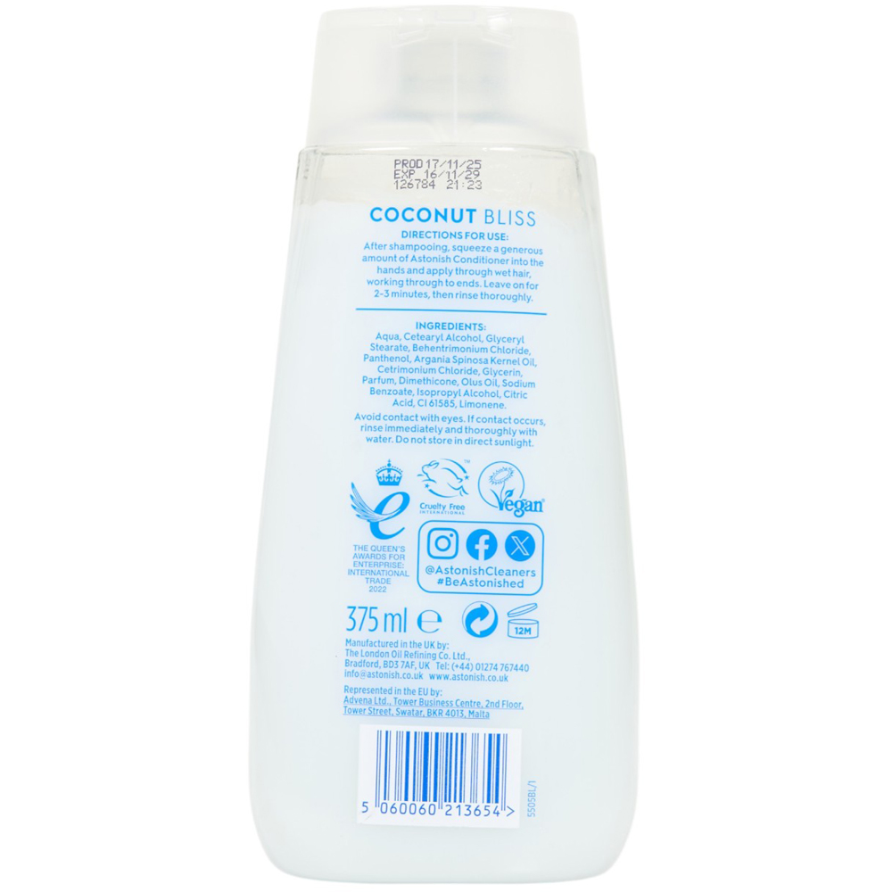 Astonish Coconut Bliss Conditioner 375ml Image 2