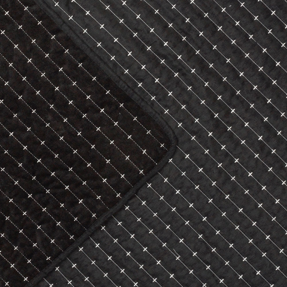 Paoletti Henley Black Pin-Cord Bedspread 235 x 235cm Image 4