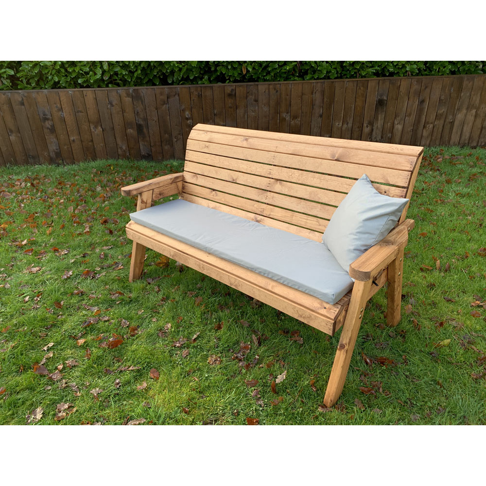Charles Taylor 3 Seater Winchester Bench with Grey Cushions Image 4