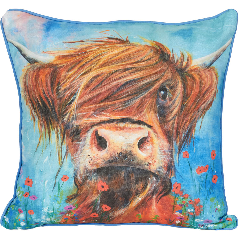 Julia Pankhurst Highland Cow Cushion 45 x 45cm Image 1