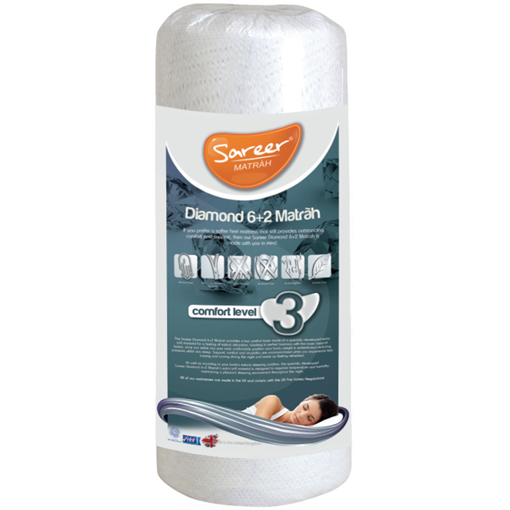 Sareer Matrah Diamond 6 + 2 Small Double Memory Foam Mattress Image 5