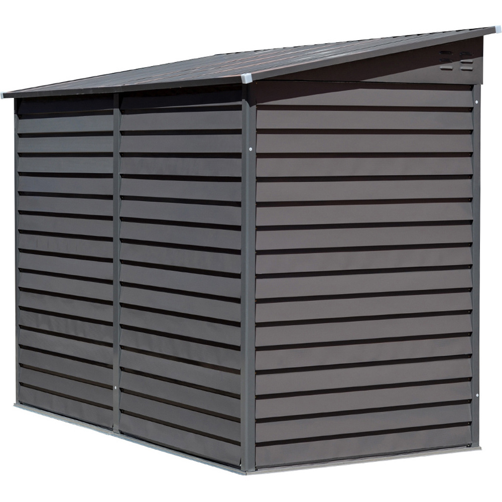 Living and Home 4.6 x 9ft Grey Steel Garden Storage Shed Image 3