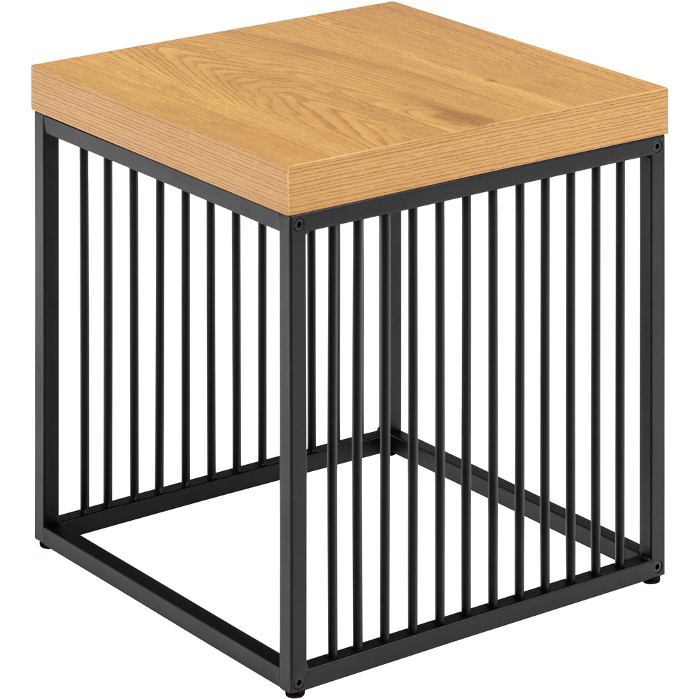 Florence Strington Black and Oak Side Table Image 3