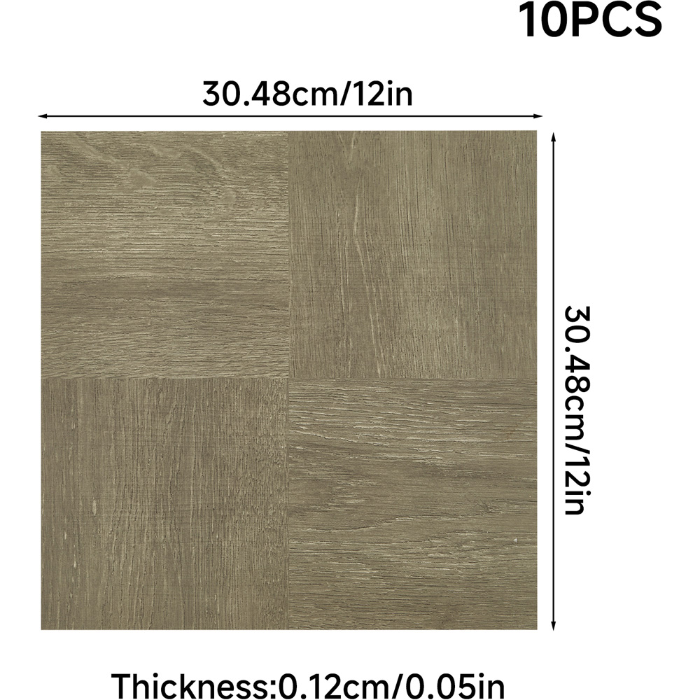 Living and Home Parquet Wood Self-Adhesive PVC Flooring Tile 10 Pack Image 8