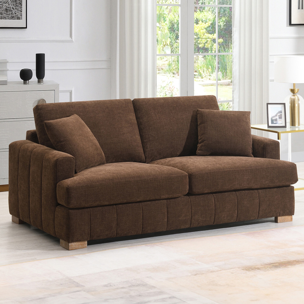 Arden Sofa Brown 2 Seater Image 1